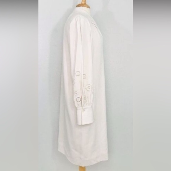 Carlisle Collection Drape Neck Eyelet Sleeve Midi
Designer Dress - Picture 3 of 6